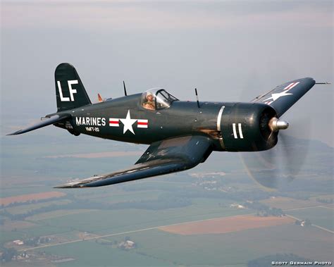 Wwii F4u Corsair This Type Of Plane Was Flown By Major Gregory Pappy