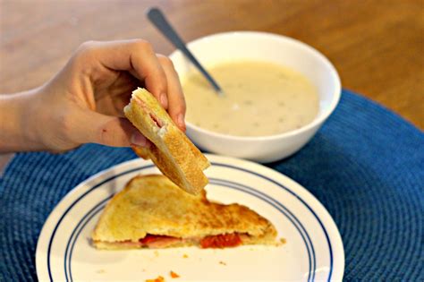 1 15 oz can campbell's cheddar cheese condensed soup. Spicy Grilled Ham and Cheese Sandwich - Organize and ...