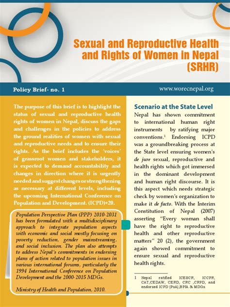 Sexual And Reproductive Health And Rights Of Women In Nepal Srhr Pdf Reproductive Health