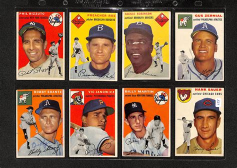 The brooklyn dodgers jackie robinson number 1 topps baseball card is a beautiful piece of memorabilia, and any collector is proud to feature this card in their collection. Lot Detail - Lot Of 20 1954 Topps Baseball Cards w. Jackie Robinson