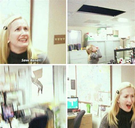 Angela Martin Throwing Her Cat Into The Ceiling The Office Show