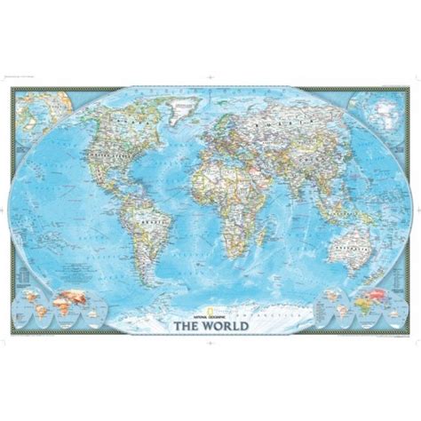 World Executive Wall Map Laminated National Geographic Maps Images