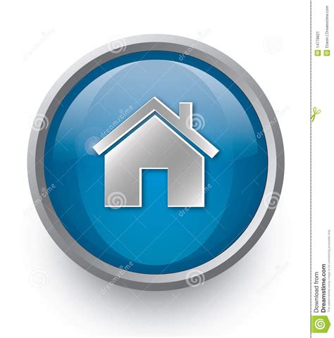 Blue home icon stock illustration. Illustration of sign ...