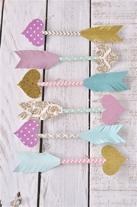 Paper Straw Arrows Dress Up Your Valentine Card Or T
