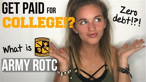 How I Get Paid To Go To College What Is Army Rotc Youtube