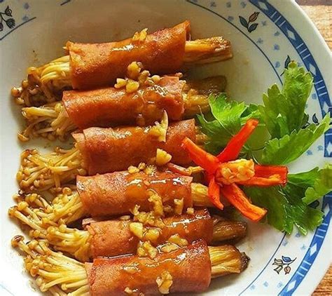 Mukbang jamur enoki terpedas dan seafood. Jamur Enoki Dan Mie
