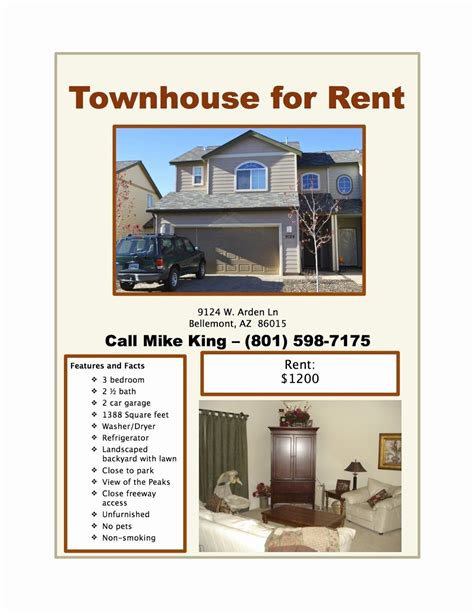 For Rent Flyer Template Free Lovely Apartment for Rent Flyer Template