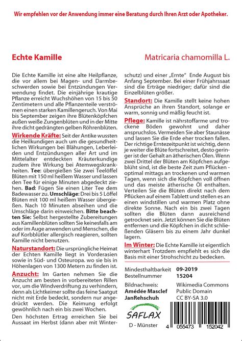 Echte Kamille Kamille Kräuter Heilpflanzen saatgut online ch