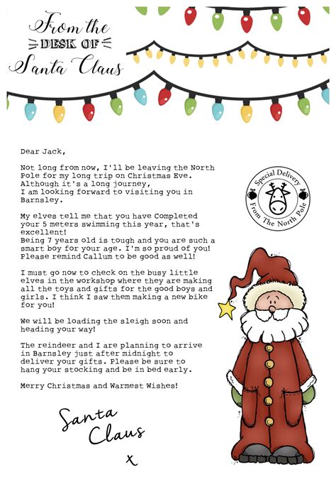 Personalised Letter From Santa Claus Christmas Eve Box Ideas
