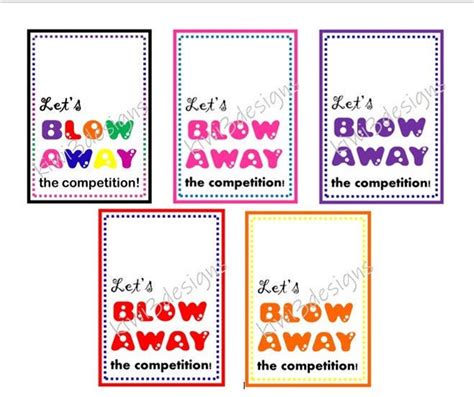 Lets Blow Away The Competition Favor Tag Instant Etsy
