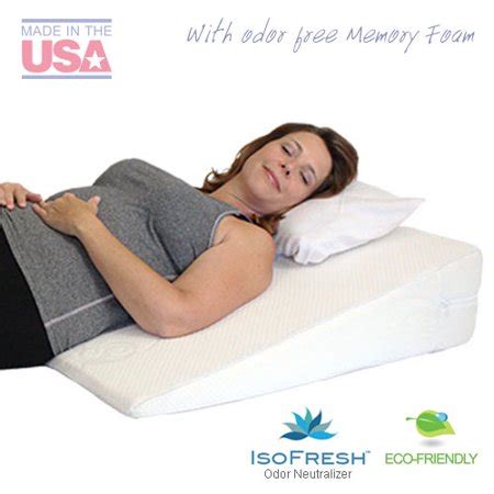 Many gerd sufferers have tried unsuccessfully to stack pillows at night in an attempt to elevate their torsos for reflux relief. Acid Reflux Wedge Pillow with Memory Foam Overlay and Removable Microfiber Cover "BIG" by ...