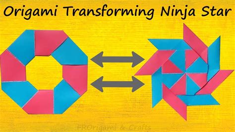 How To Make Origami Paper Transforming Ninja Star 8 Pointed