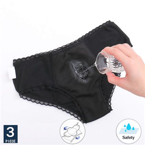 4 Layers Leakproof Menstrual Period Panties Sexy Lace Underwear Women Physiological Period Pants