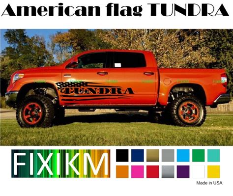 For Toyota Tundra Large American Flag Graphics Vinyl Decal