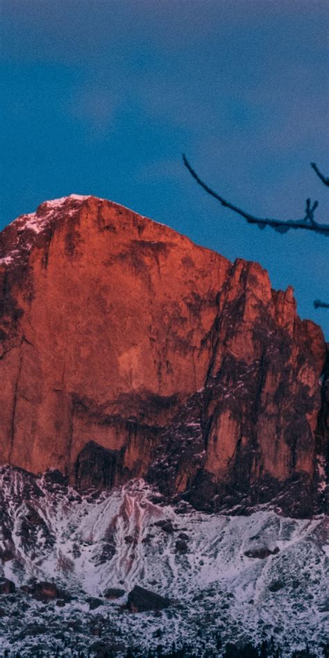 Download 1080x2160 Wallpaper Golden Peak Sunset Mountains Honor 7x