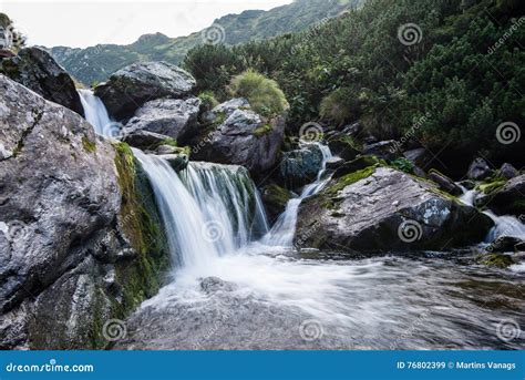 Waterfall From Ravine Stock Image Image Of Beautiful 76802399