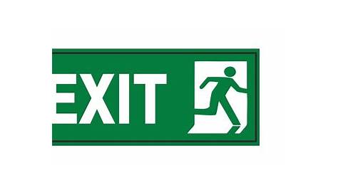Exit Sign board - Green Panda