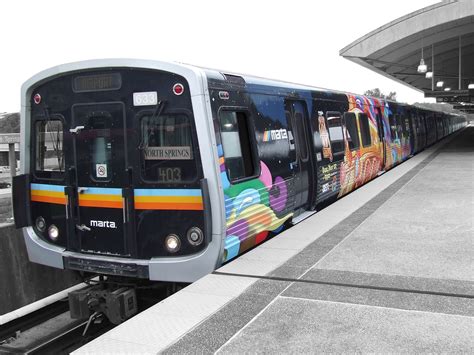 Wrapped Train promoting Soul Train awards in Atlanta, GA. North Springs