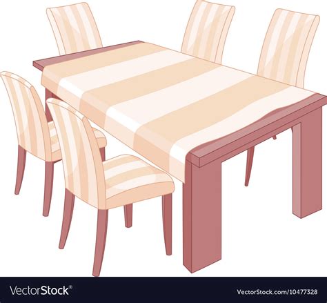Dining Table Royalty Free Vector Image Vectorstock