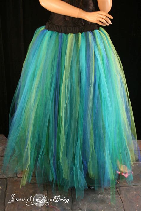 Mermaid Tulle Tutu Skirt Floor Length Streamer Formal Bridal