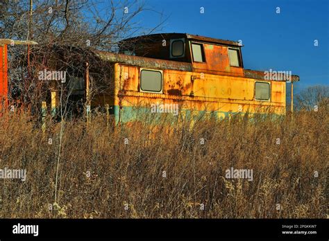 Collection Of Abandoned Railroad Rolling Stock Stock Photo Alamy