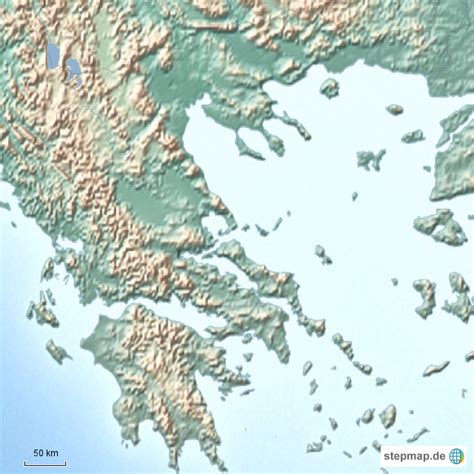 Stepmap Griechenland Relief Landkarte F R Griechenland