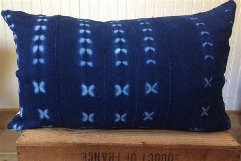 16x24 Inch Vintage Indigo African Mud Cloth Pillow Cover Etsy Etsy