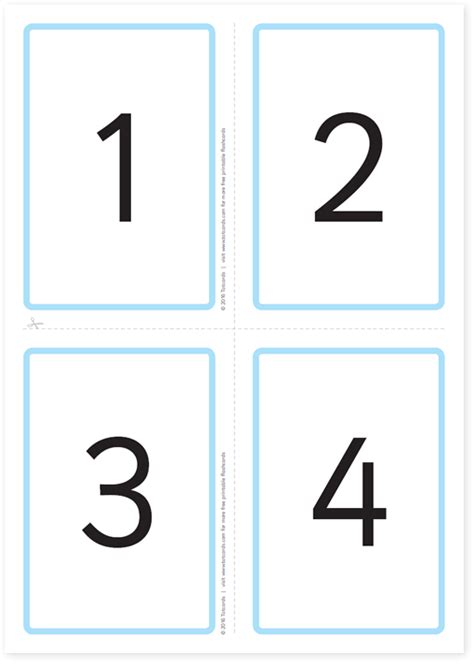 Free Number Flashcards For Kids Totcards