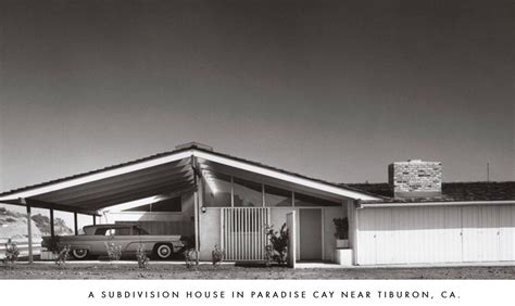 Cliff May Atomic Ranch With A Lincoln In The Carport Mid Century