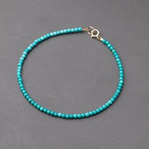 Tiny Turquoise Bracelet For Women Turquoise Bracelet Gold Etsy
