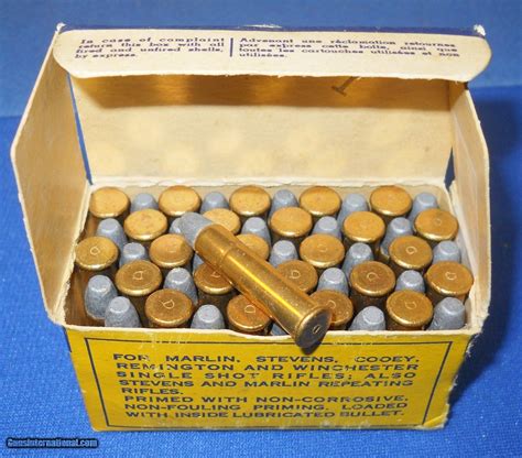 Vintage Ammo Cil Canadian 25 Stevens Long Rimfire Rf Full Box