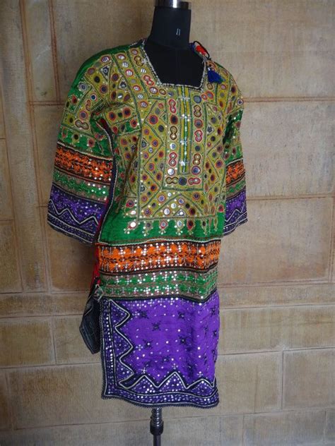 Vintage Mirror Work Dress From Indian And Sindh Tribes Textile Costumes
