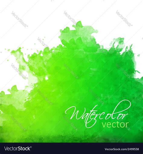 Abstract Green Watercolor Splash Royalty Free Vector Image