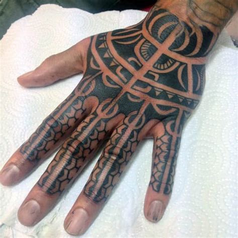 Flower tattoo inspiration for women. 40 Tribal Hand Tattoos For Men - Manly Ink Design Ideas