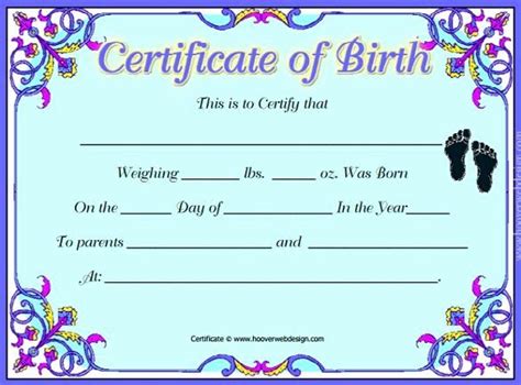 We are #1 best fake novelty birth certificate maker with quick delivery. Pin on Certificate Customizable Design Templates