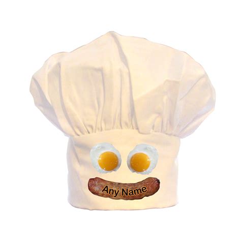 Personalised Sausage And Egg Face Print Unisex Chefs Hat Etsy
