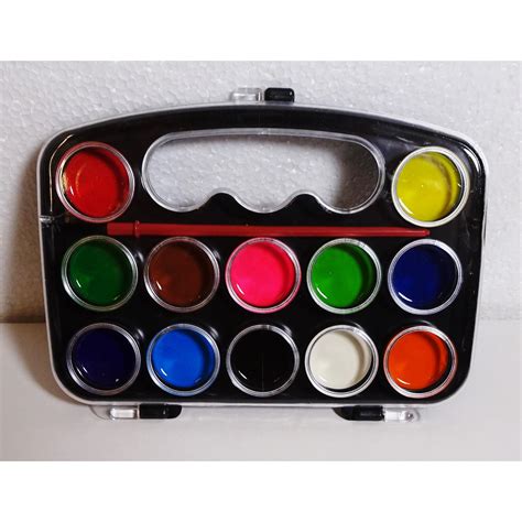 13tlg Malkasten Wasserfarben Pinsel Farbpalette Künstler Farbkasten Malset Malen | eBay