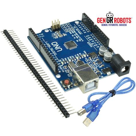 Arduino Uno R Blue Development Board With Usb Cable Atmega P V