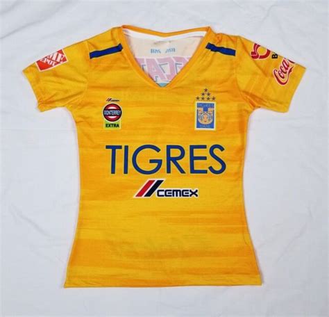 tigres uanl women s soccer jersey yellow tigres home jersey ebay