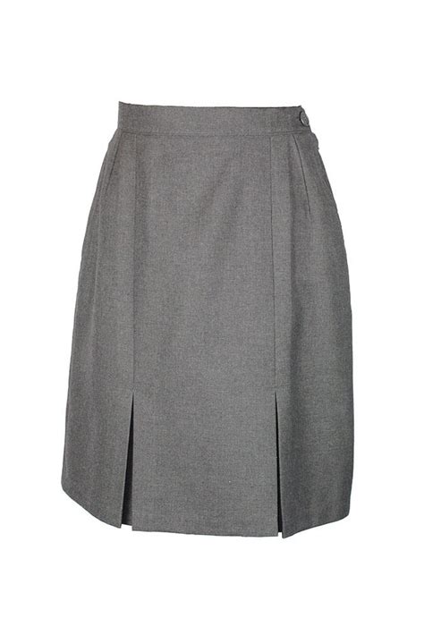 Girls School Skirt 4 Kick Pleat Grey