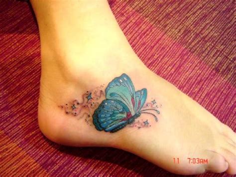 25 cute butterfly foot tattoos designs ideas for girls entertainmentmesh