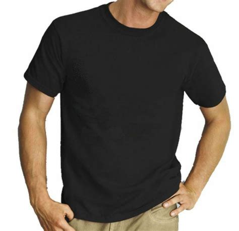 Blank Cotton T Shirt Promotion T Shirt Plain Black Cotton Tee 190gsm