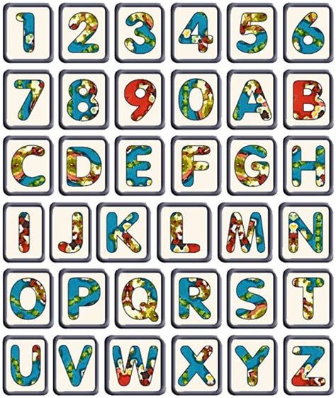 Artbyjean Paper Crafts Alphabet Sets Set A19 Aqua Brick Red Gold