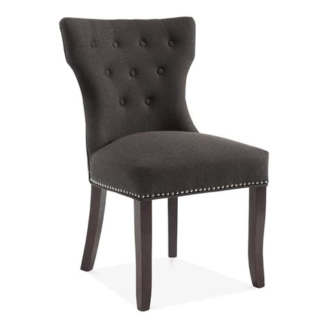 If you prefer a patterned chair, the homepop classic upholstered accent dining chairs come in 24 beautiful colors and patterns. Regent Button High Back Chair Dark Grey Upholstered ...