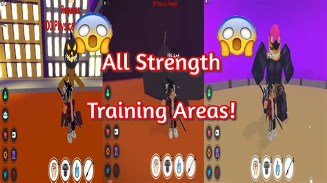 Showcasing All The Strength Training Areas Anime Fighting Simulator