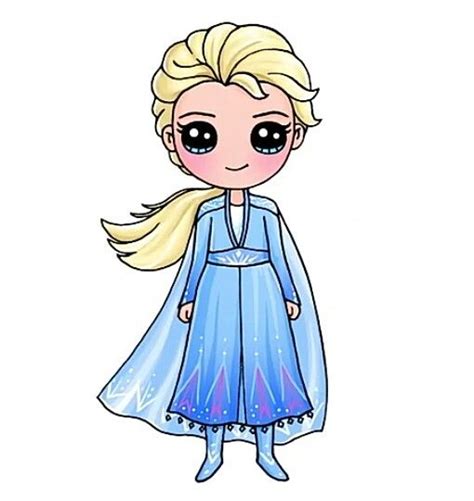 Elsa Frozen 2 Kawaii Kawaii Girl Drawings Cute Disney Drawings Disney