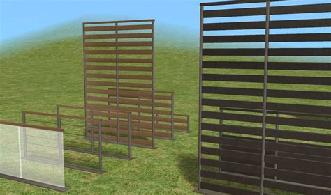 Mod The Sims Lirunchiks Modern Fences Set Recolours Modern Fence