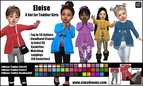 Sims4nexus Eloise A Set For Toddler Girls Dopecherryblossomheart