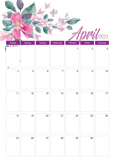 Download high quality latest yearly & monthly wallpaper calendars from january to december. Cute April 2021 Calendar Templates