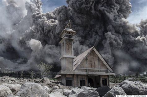 Mount Sinabung Spews Volcanic Ash As Villagers Are Refusing To Leave